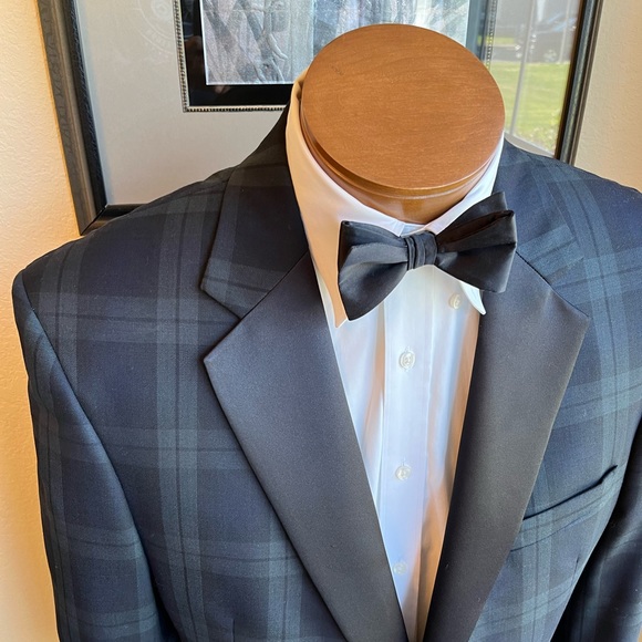 Jos. A. Bank Plaid Dinner Jacket and Slacks Size 44L Slim Fit Slacks W40” L33” - Picture 11 of 16
